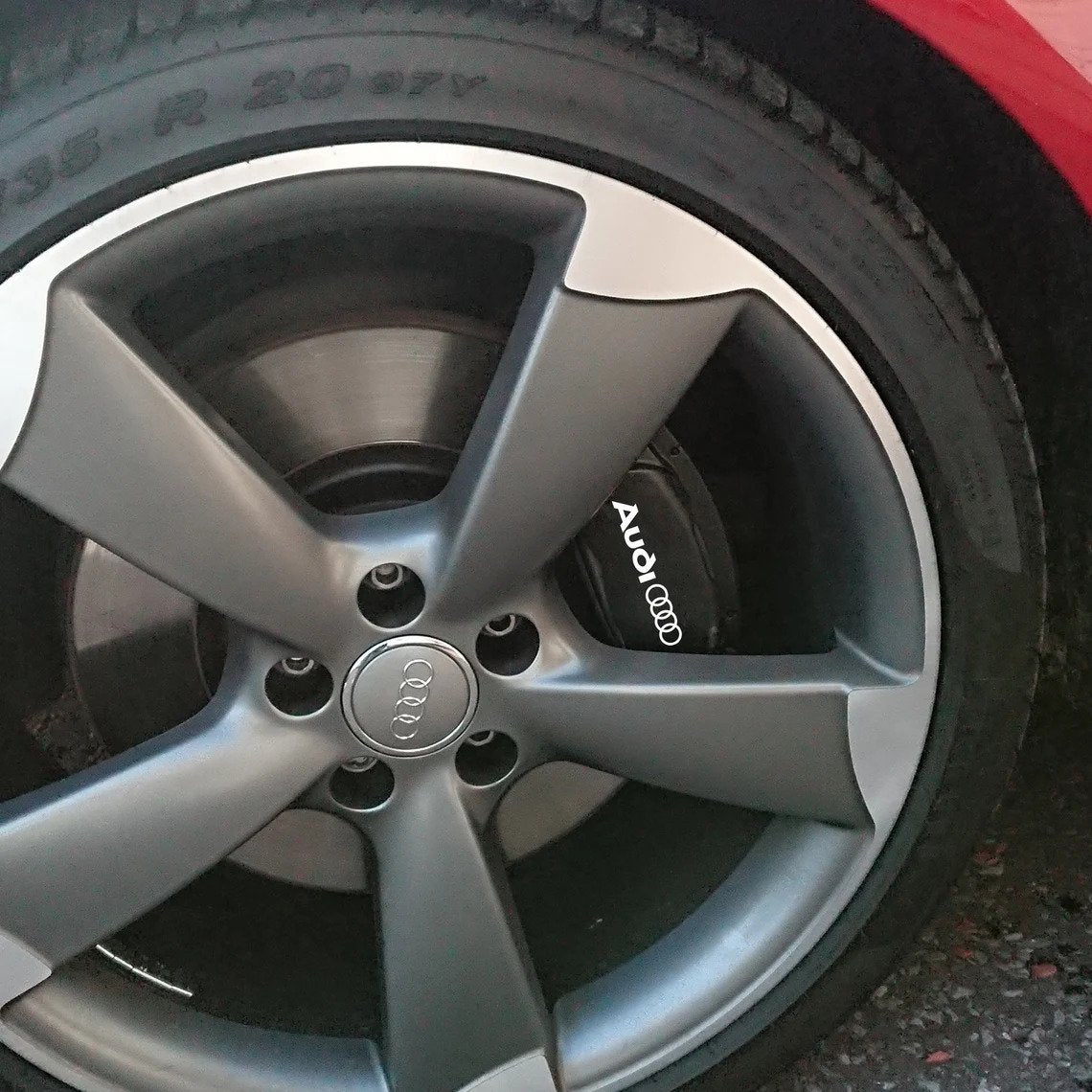 8x Audi Rings Caliper Stickers