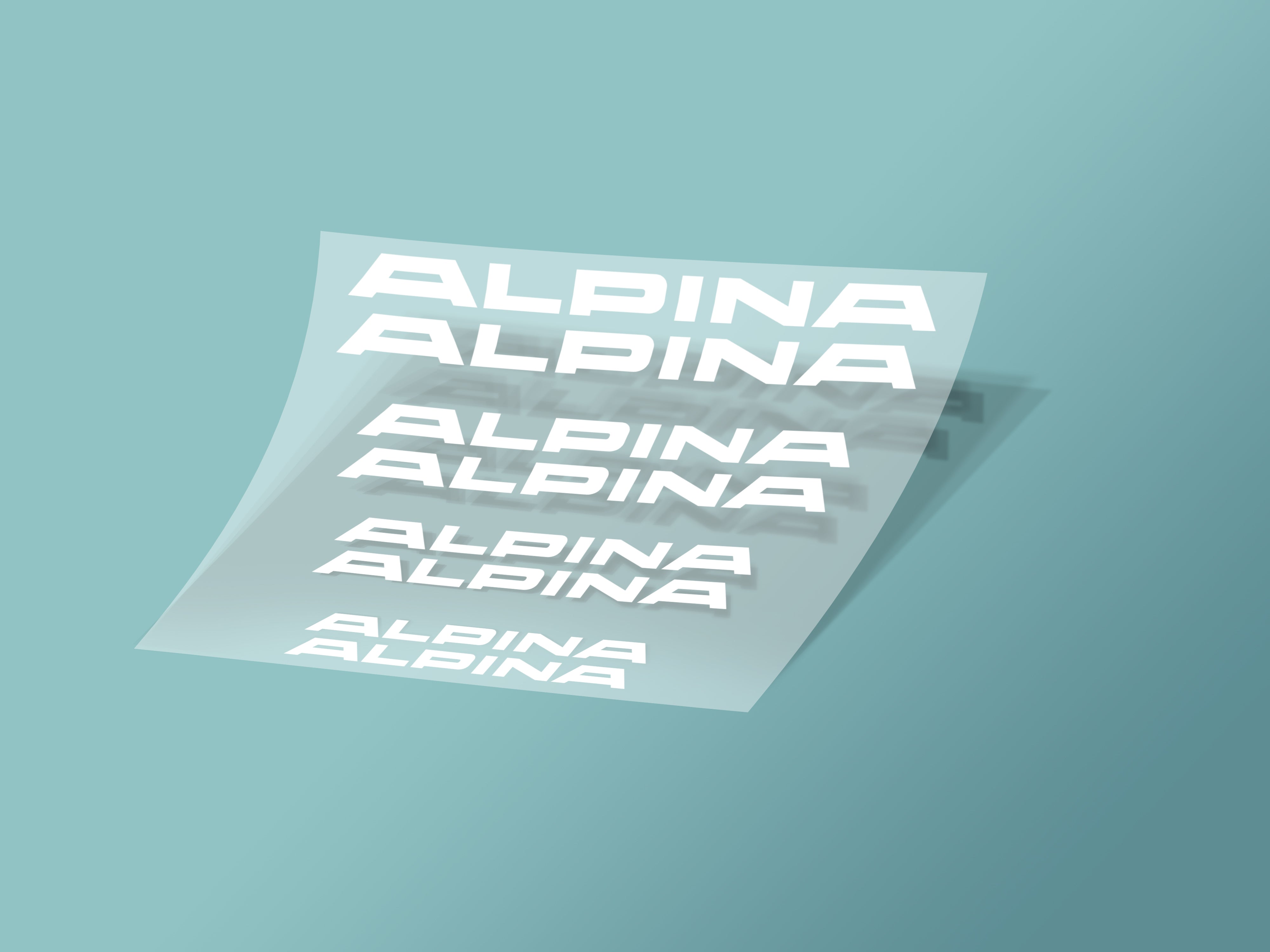 8x Alpina Caliper Stickers