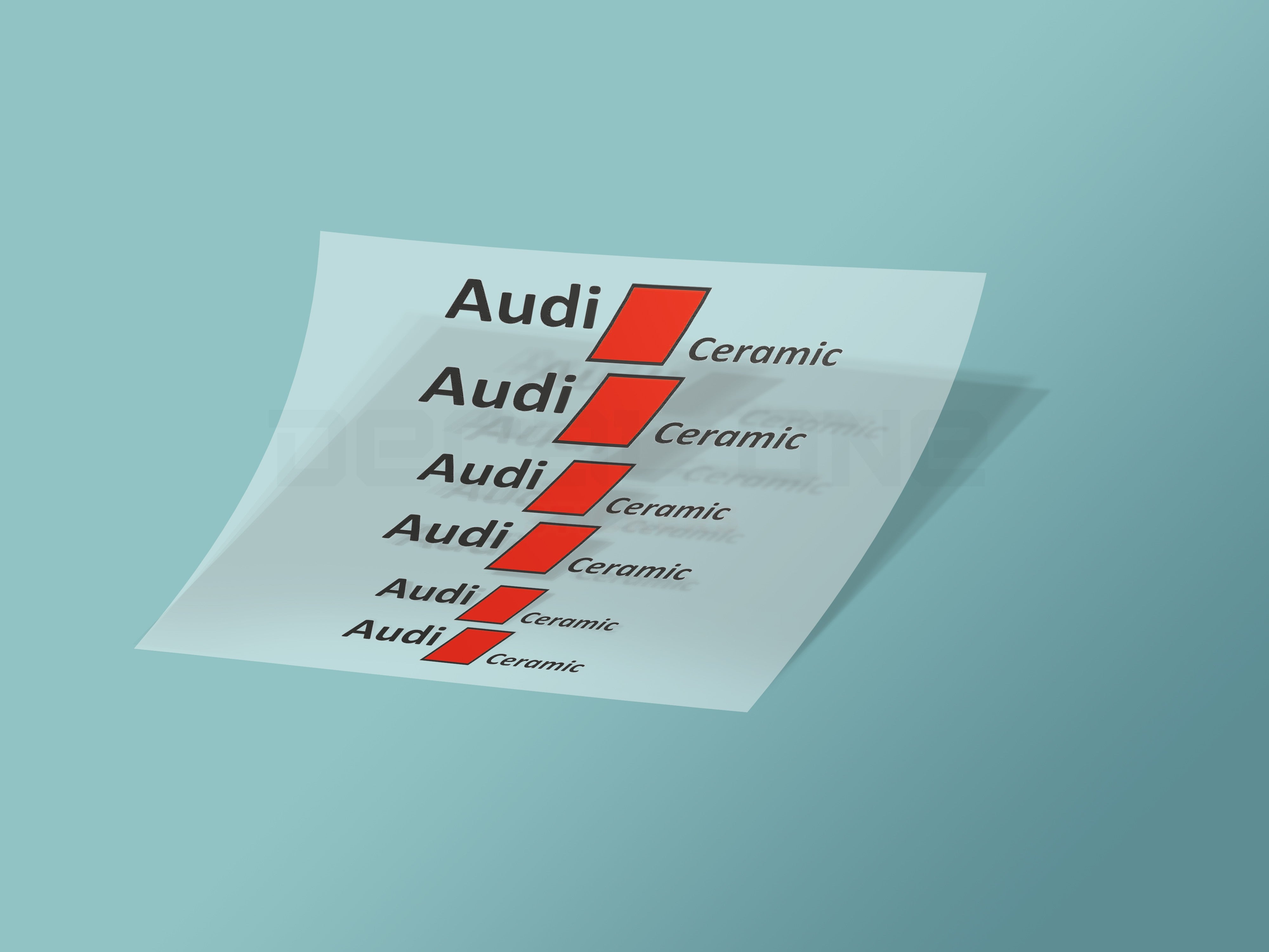 6x Audi Ceramic Caliper Stickers