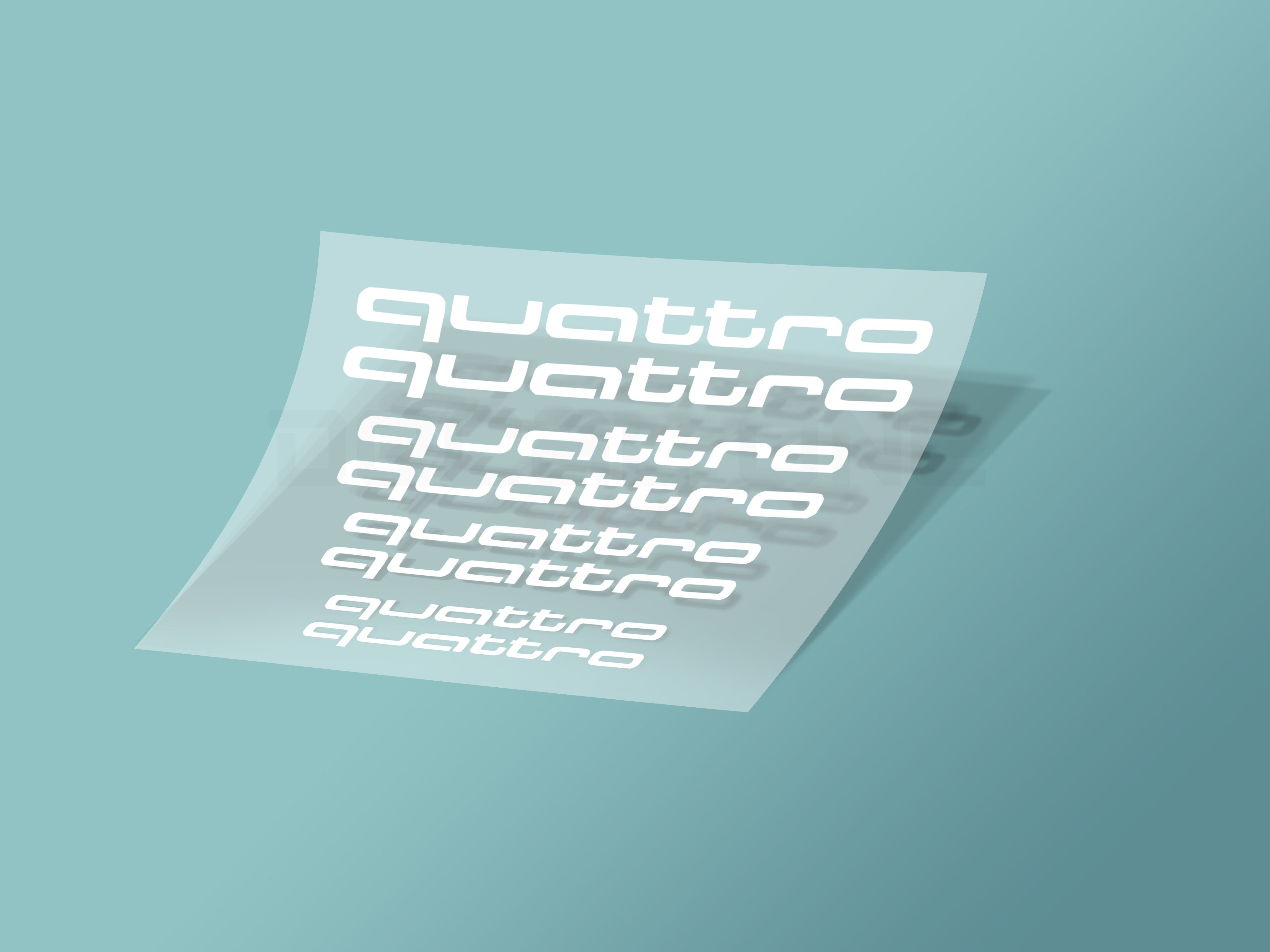 8x Audi Quattro Caliper Stickers