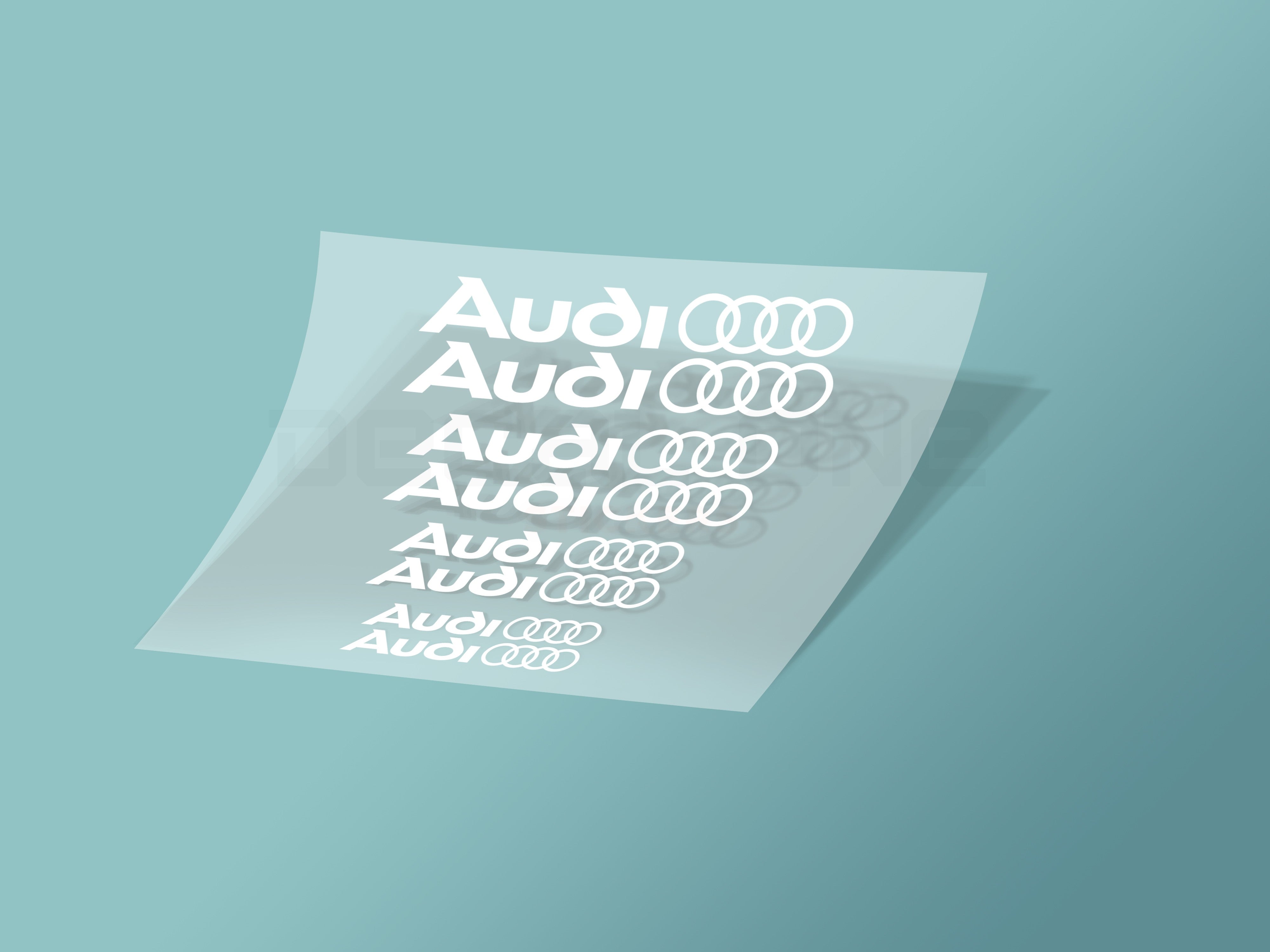 8x Audi Rings Caliper Stickers