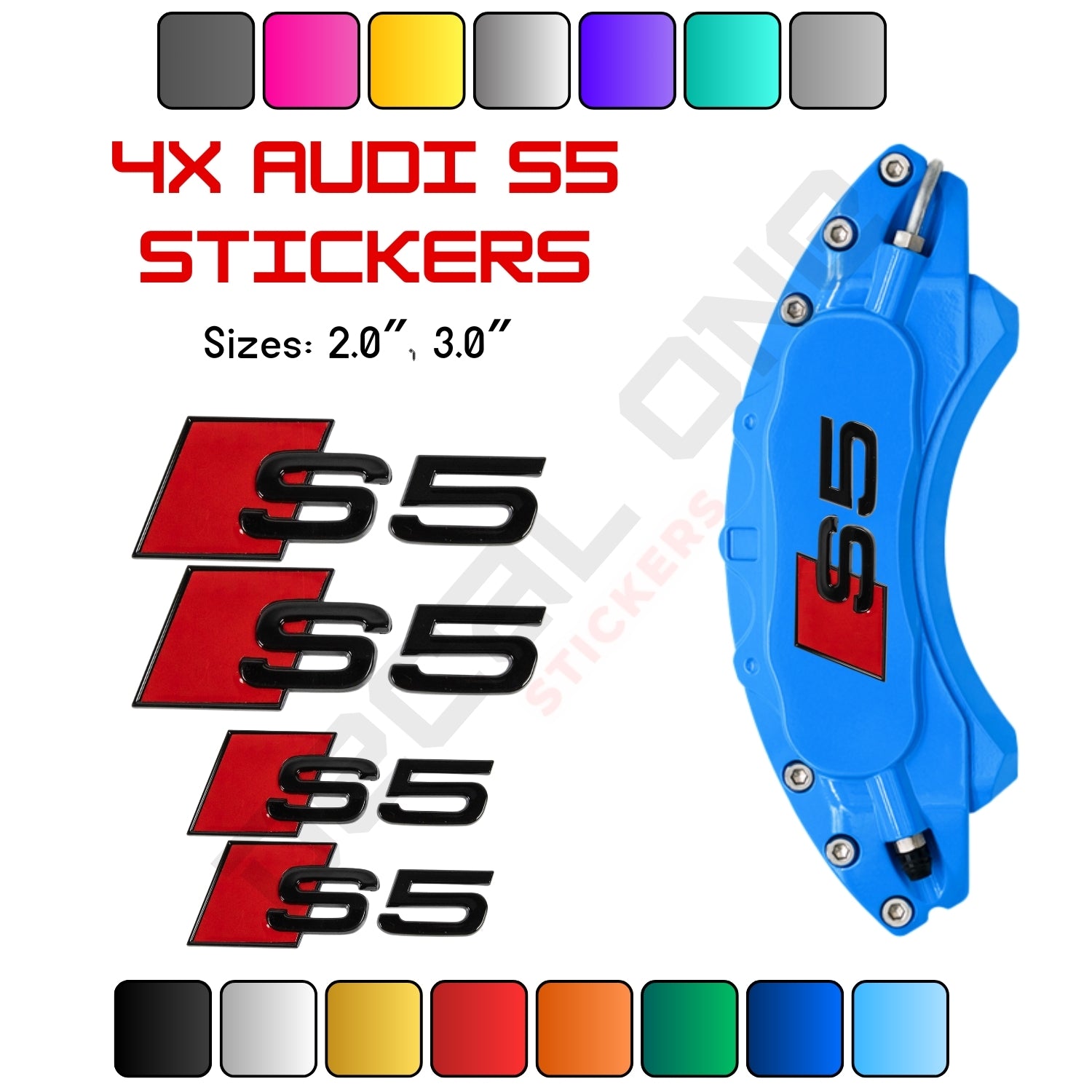 4x Audi S5 Caliper Stickers