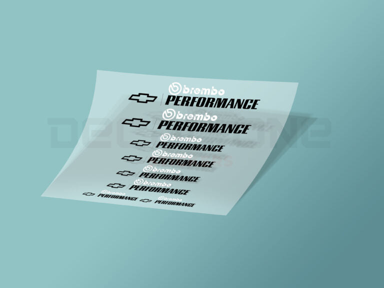 8x Chevrolet Performance Brembo Caliper Stickers