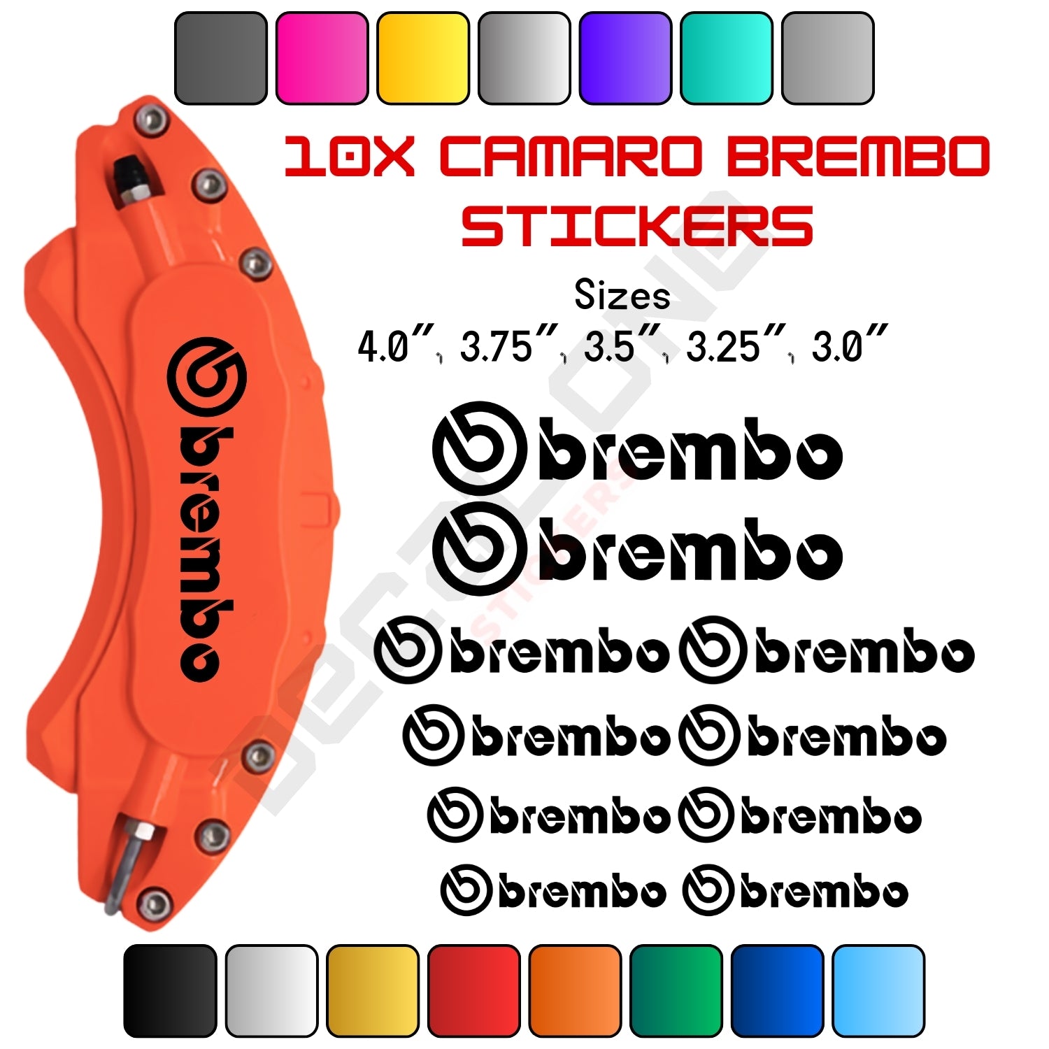 10x Brembo Caliper Stickers