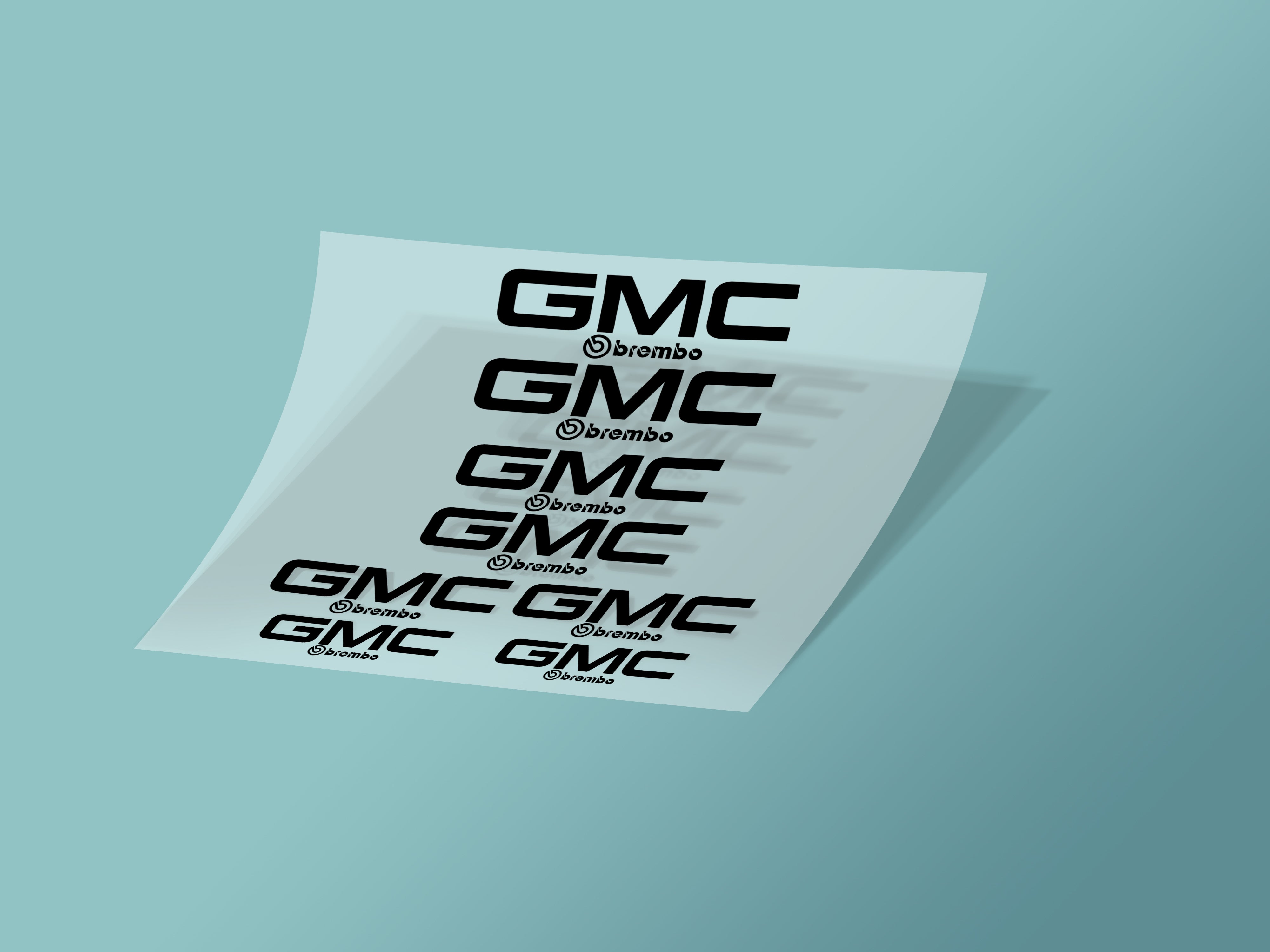 8x GMC Brembo Caliper Stickers