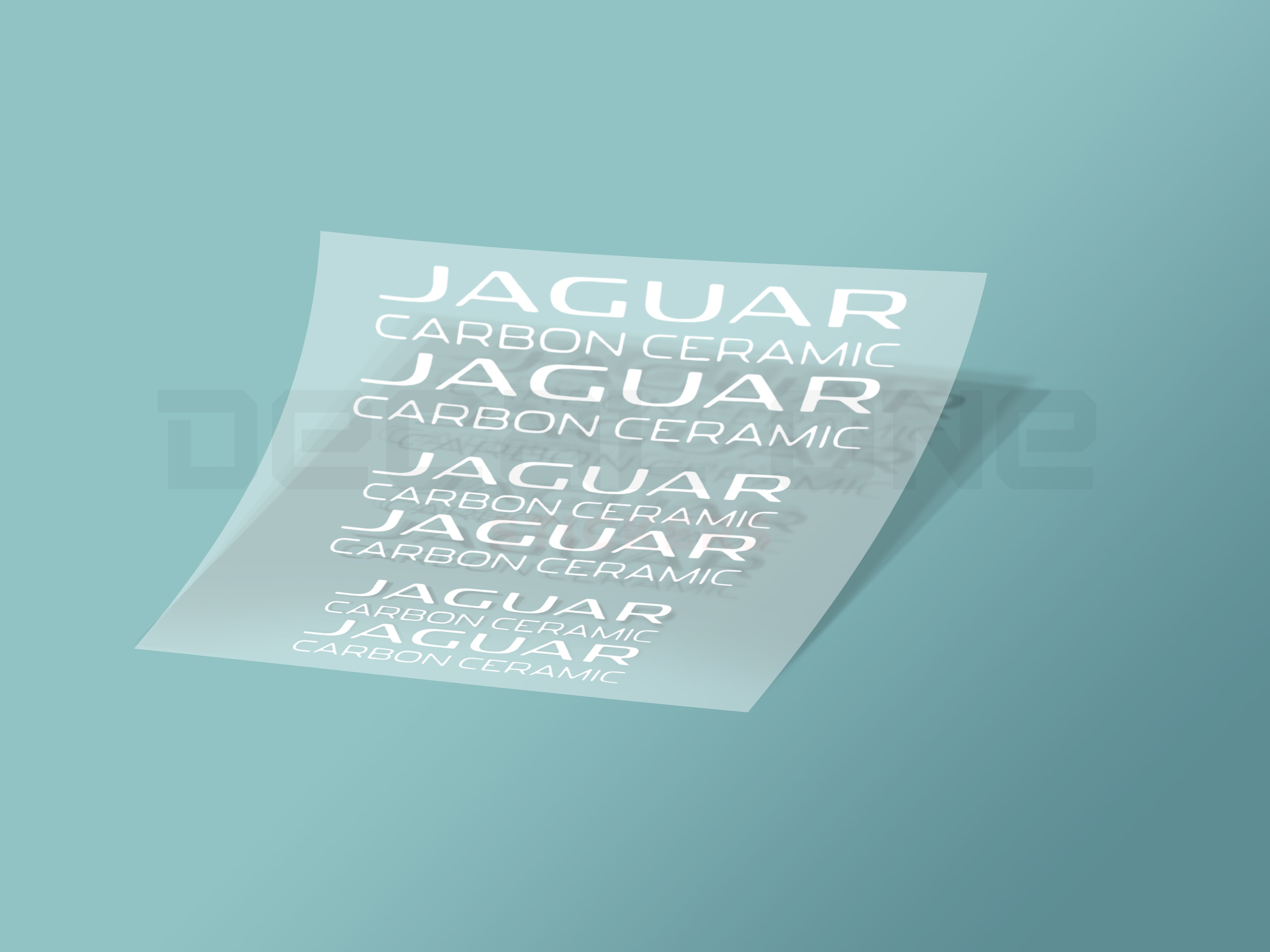 6x Jaguar Carbon Ceramic Caliper Stickers