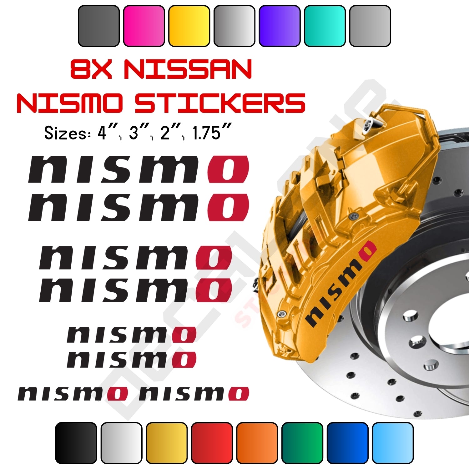 8x Nissan Nismo Caliper Stickers