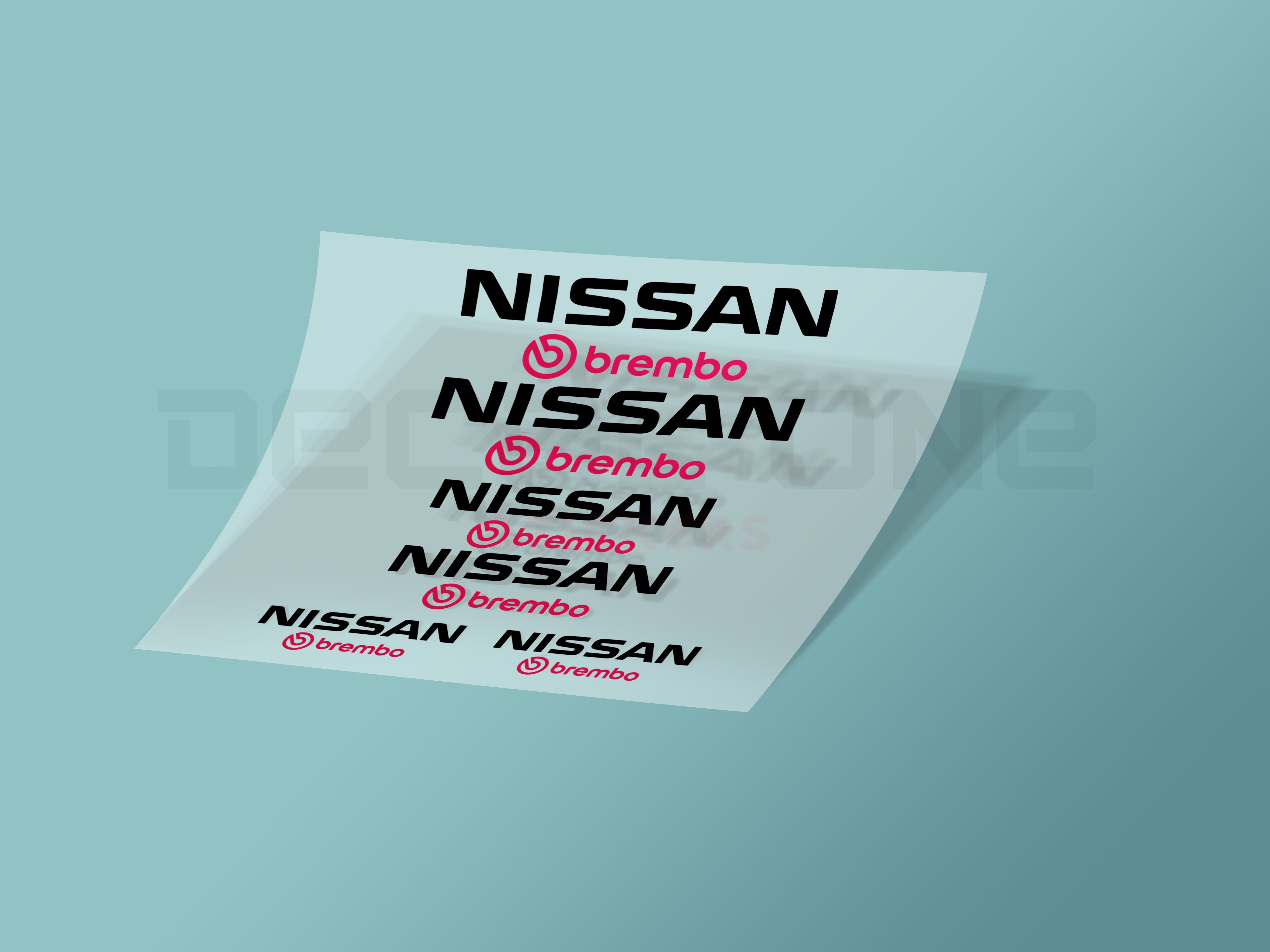 6x Nissan Brembo Caliper Stickers