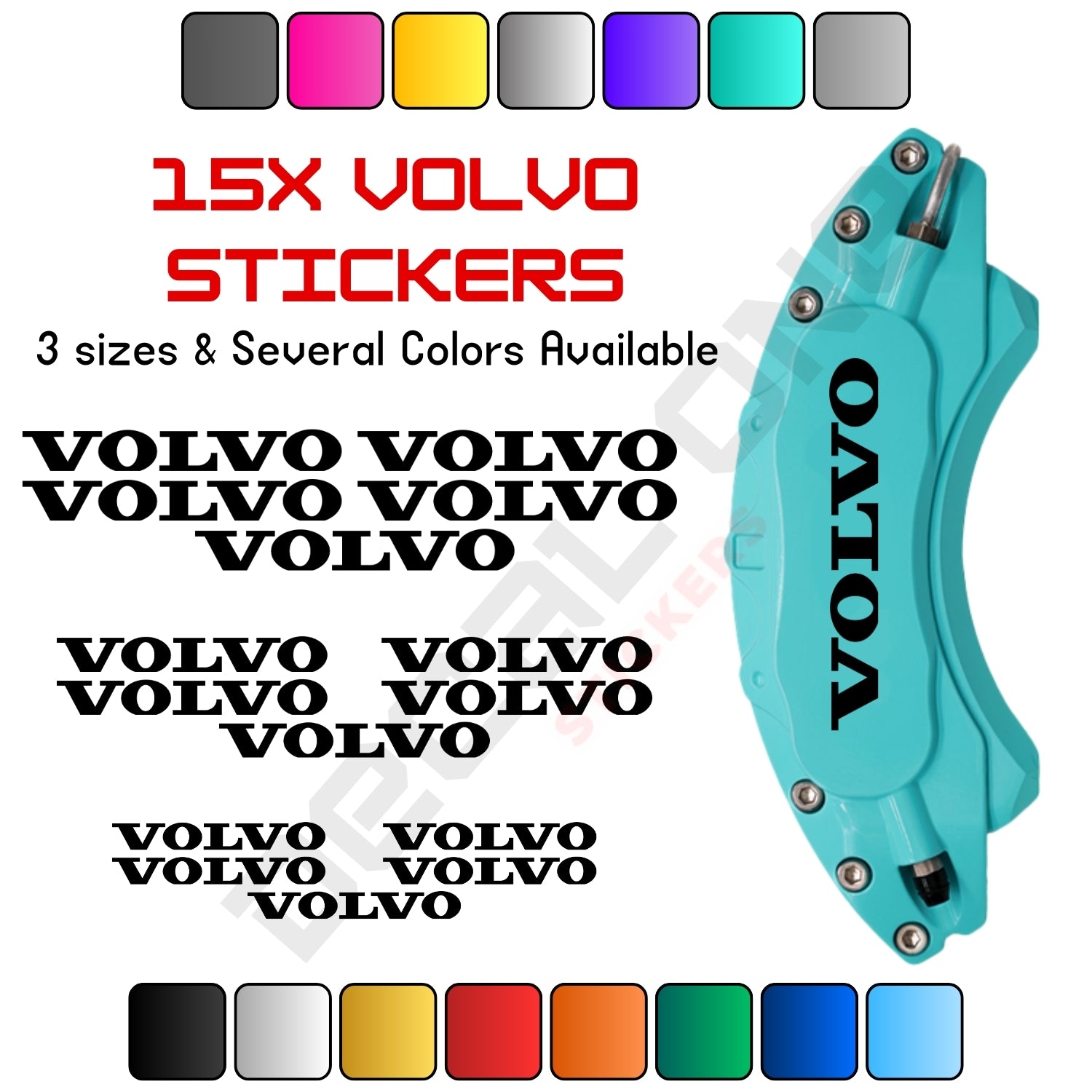 14x Volvo Caliper Stickers