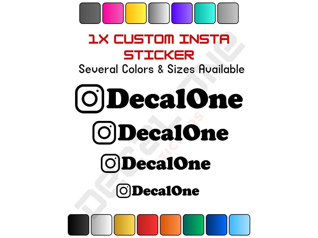 Custom Instagram Name Vinyl Decal